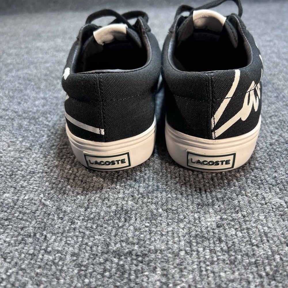 Lacoste Men's Jump-Serve-Lace-0121-2 Sneakers Low Top Black/Off White Size 7.5 - Picture 4 of 8